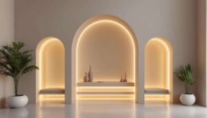 Archi, nicchie e specchi curvi: le forme morbide che il design 2026 preferisce agli angoli retti