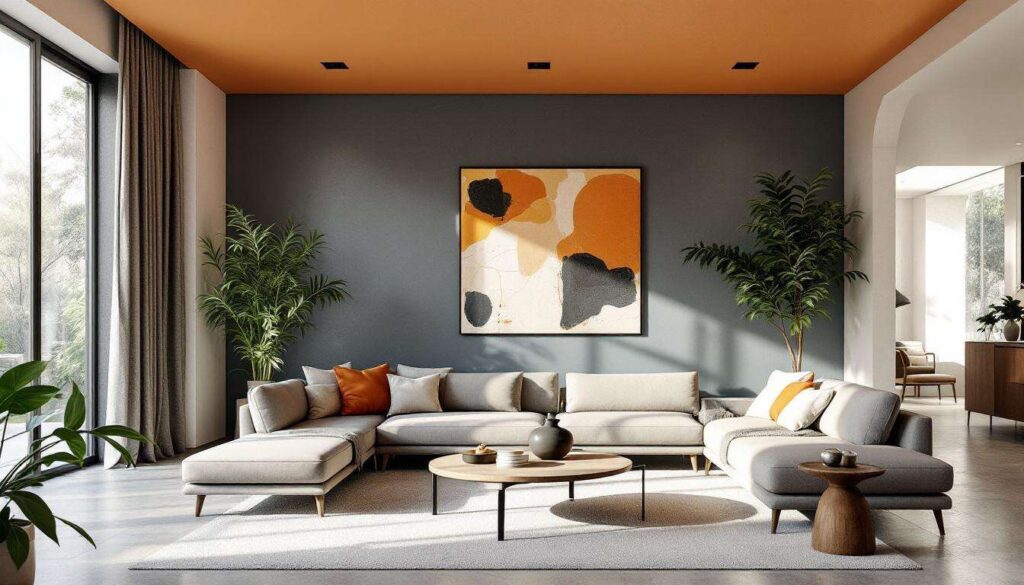 Colour capping: la tecnica di dipingere anche il soffitto che sta conquistando i soggiorni italiani