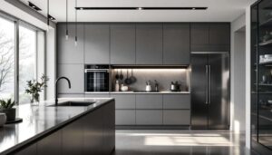 Cucine nascoste: le ante a scomparsa che celano elettrodomestici e lavello trasformano l'open space