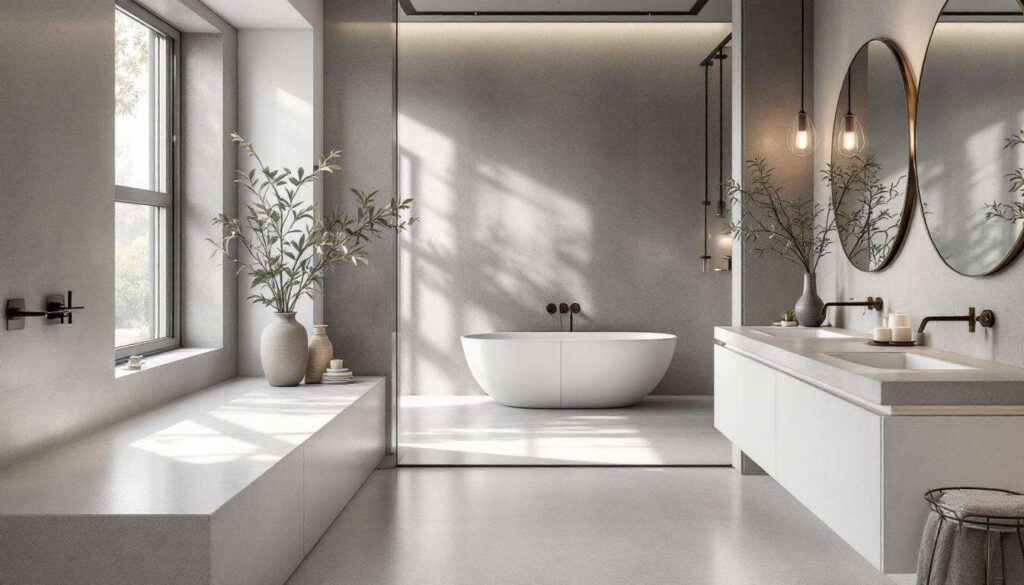 Il microcemento conquista i bagni italiani: la finitura senza fughe che crea continuità spa