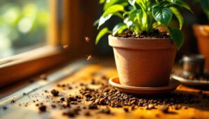Perché i fondi di caffè nel sottovaso attirano moscerini invece di nutrire le piante